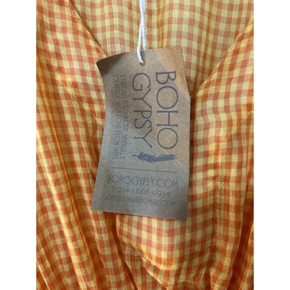 Boho Gypsy Dress Made In India Swim Cover Up Size S/M 100% Cotton Beach - Picture 2 of 5